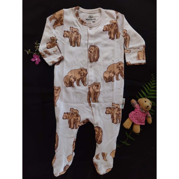 The Bear Minimum Romper with Silicone Feet