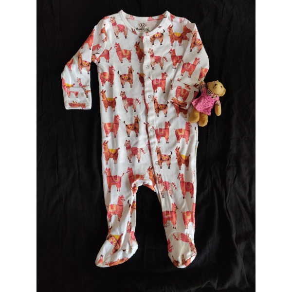 The Llama Drama Romper with Silicone Feet